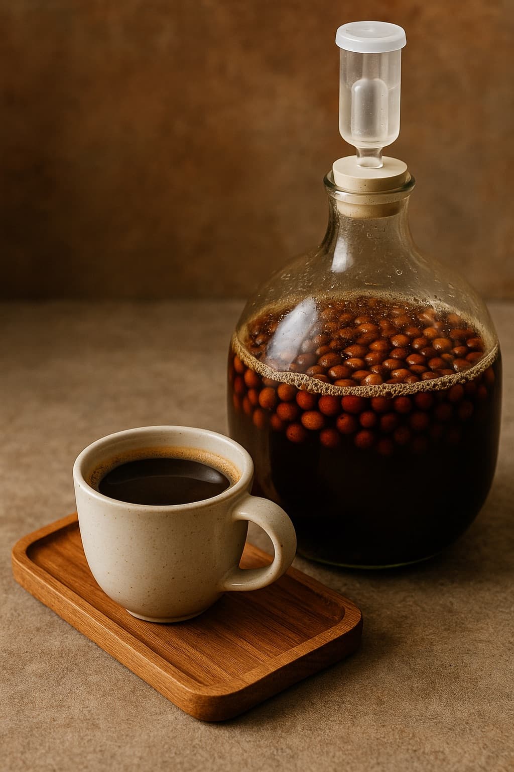 Coffee fermentation process - anaerobic fermentation tanks